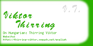 viktor thirring business card